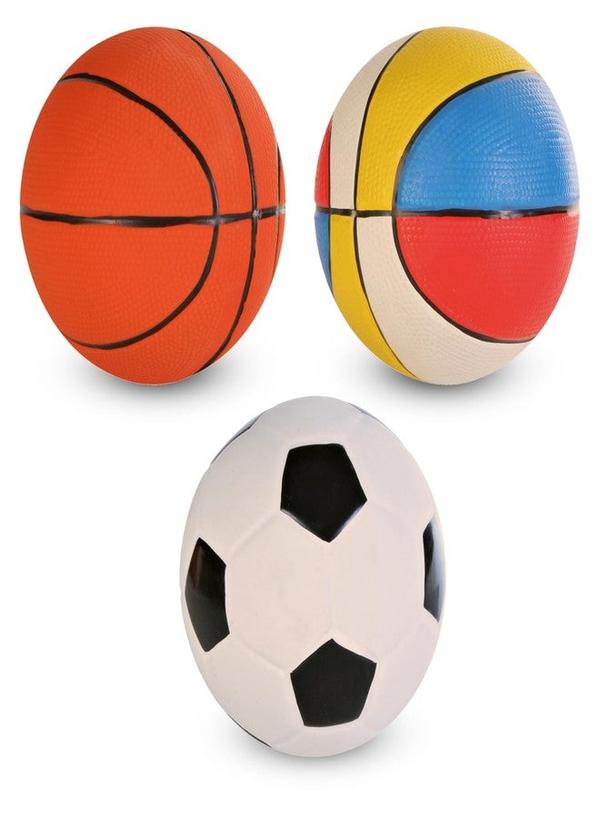 Trixie: - Ball Toy for Dogs | Made with Durable and Non-Toxic Latex Material, Great for Playing Fetch and Retrieve | Comes with a Squeaker for Added Fun | Assorted - 13 cm - Image 1